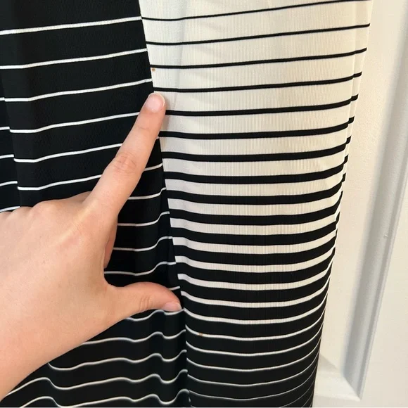 Vintage Moschino Cheap & Chic Stripe Gradient Form Fitting Maxi Dress - Picture 10 of 12